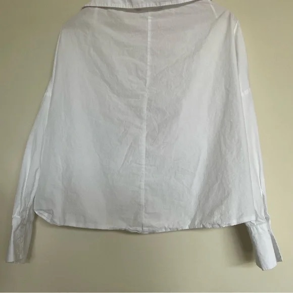 Zara Poplin Shirt With Front Knot - Picture 9 of 11